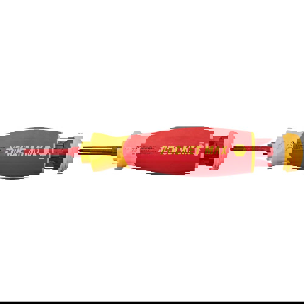 Bit Screwdrivers; Type: 6 in 1 Multi-Driver ; Tip Type: Insulated; Phillips; Flat; Square ; Phillips Point Size: #1 - #2 ; Slotted Point Size: 3.5 mm; 6.5 mm ; Handle Type: Cushion Grip ; Overall Length (Decimal Inch): 6.6900