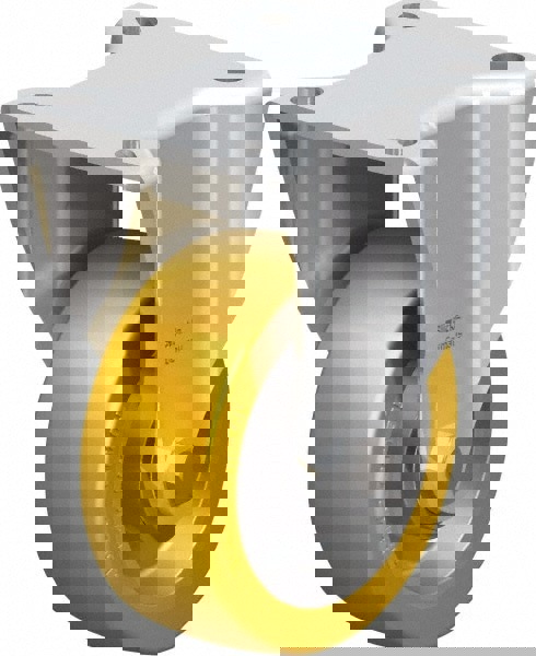 Rigid Top Plate Caster: Polyurethane-Elastomer Blickle Softhane, 4