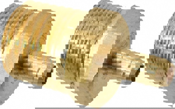 Barbed Tube Male Connector: Multiple Barbs, 1/4-18