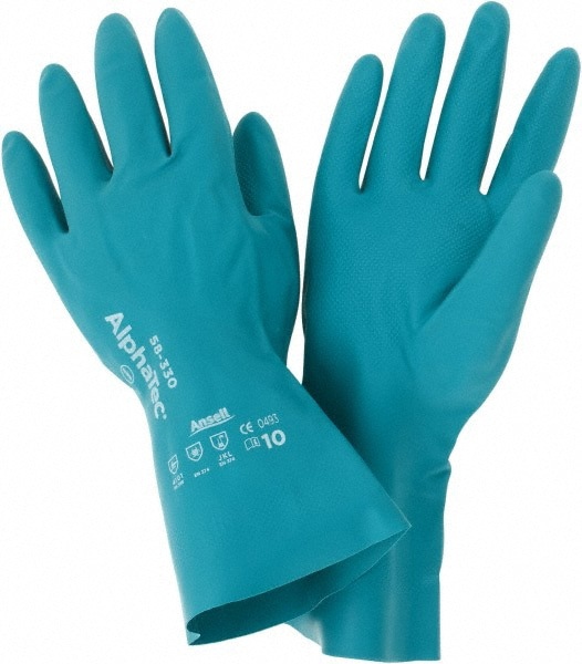 Series 58-330 Chemical Resistant Gloves: Size X-Large, 12.00 Thick, Nitrile, Nitrile, Supported,