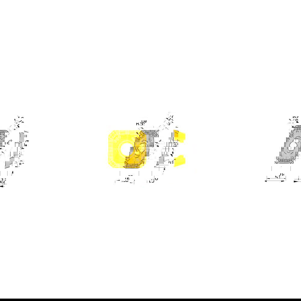 Milling Insert: SEMT13T3AGSN-JH, VP15TF, Solid Carbide