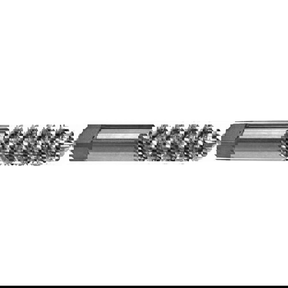 Spiral Flute Tap: 1/4-20 UNC, 3 Flutes, Plug, 3B Class of Fit, High Speed Steel, Bright/Uncoated