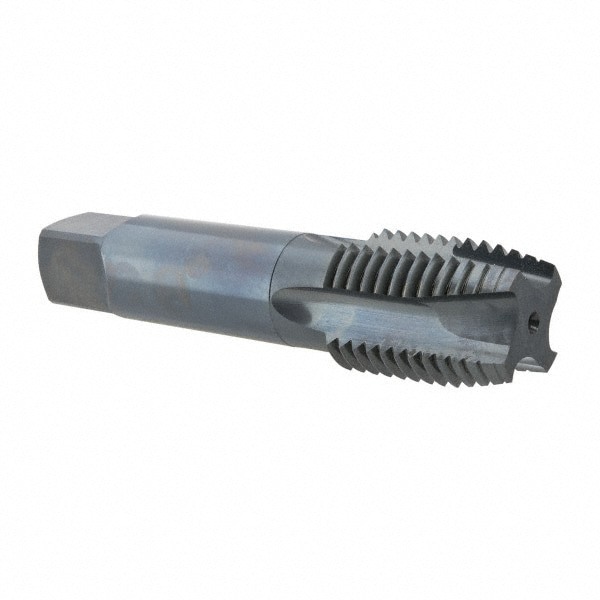 Spiral Point Tap: 1-1/2-6 UNC, 4 Flutes, Plug Chamfer, High-Speed Steel-E, Steam Oxide Coated