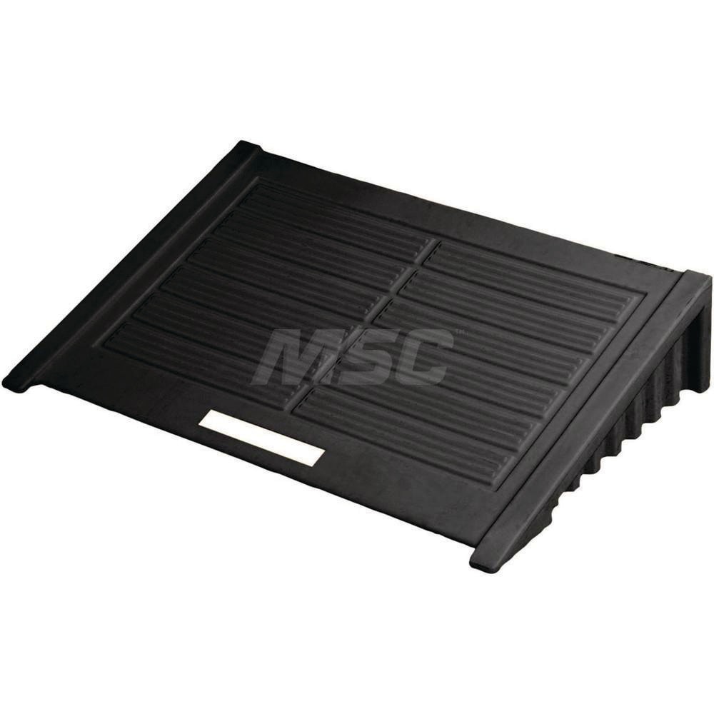 Ramp for 4 Drum Square EcoPolyBlend Spill Control Pallet, 100% recycled polyethylene, Black.