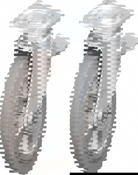 Swivel Top Plate Caster: Solid Rubber, 8