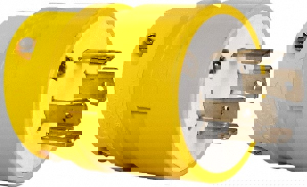 Straight Blade Plug: Industrial, L17-30, 600VAC, Yellow