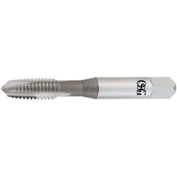 Spiral Point Tap: #10-32 UNF, 2 Flutes, Plug, 3B Class of Fit, High Speed Steel, TiN Coated