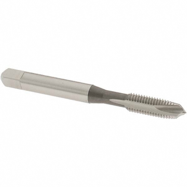Spiral Point Tap: 1/4-28 UNF, 3 Flutes, Plug, 3B Class of Fit, High Speed Steel, Bright Finish