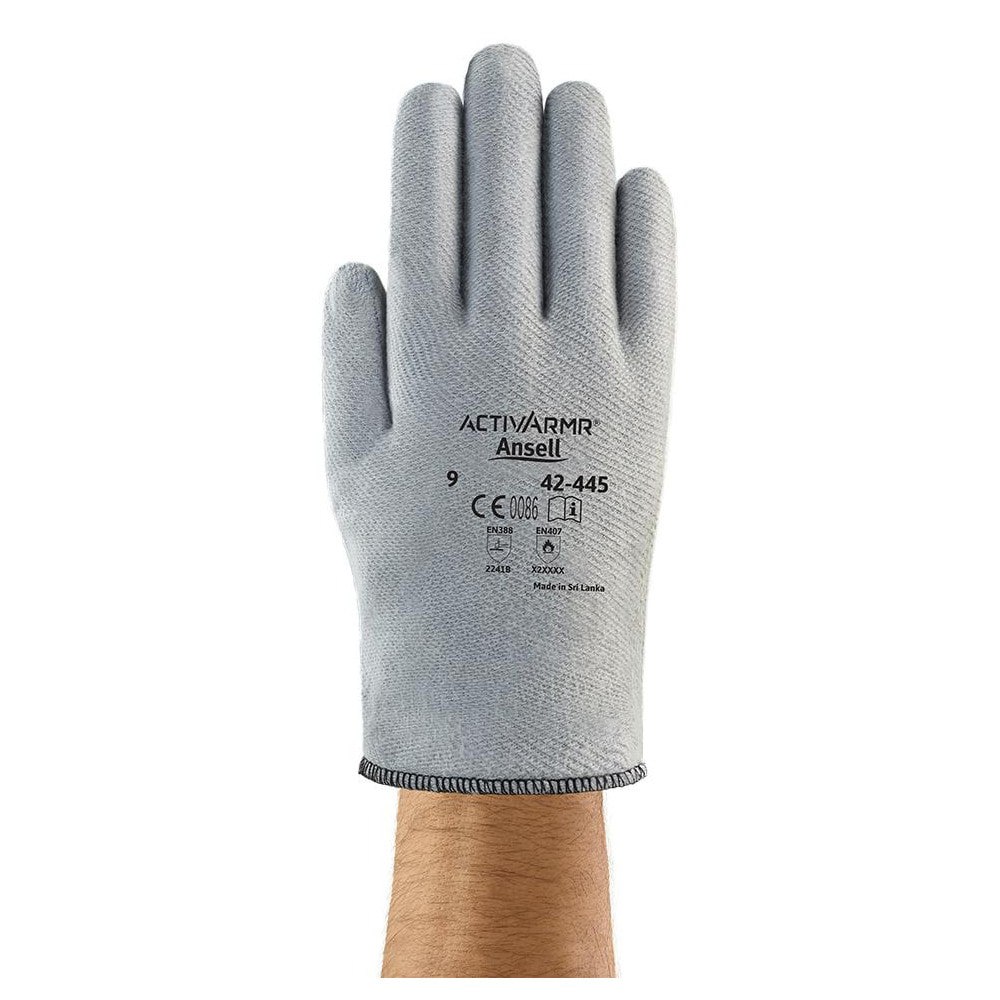 Cut & Puncture-Resistant Gloves: Crusader Flex 42-445, ANSI Cut A2, ANSI Puncture 3, Nitrile, Non-Woven Polyester