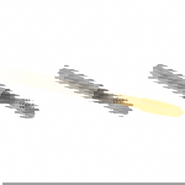 Spiral Point Tap: #8-32 UNC, 2 Flutes, Plug Chamfer, 2B Class of Fit, HSS, TiN Coated