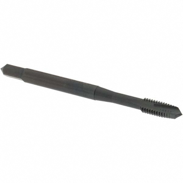 Spiral Point Tap: #8-36 UNF, 2 Flutes, Plug, 2B Class of Fit, High Speed Steel, Oxide Coated