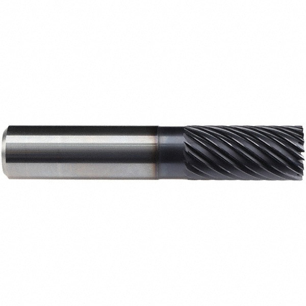 16mm Diam 16-Flute 40&deg; Solid Carbide 0.10mm Chamfer Length Square Roughing & Finishing End Mill