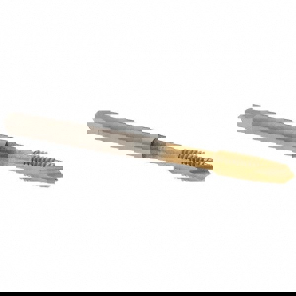 Spiral Point Tap: M5x0.8 Metric, 2 Flutes, Plug Chamfer, 6H Class of Fit, HSS, TiN Coated