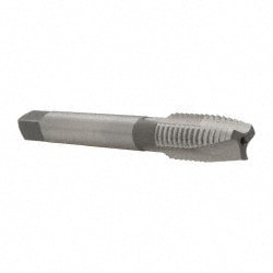 Spiral Point Tap: M12x1.75 Metric Coarse, 3 Flutes, Plug, 6H Class of Fit, High Speed Steel, Bright Finish