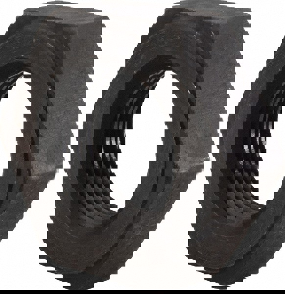 Heavy Hex Nut: 2-4-1/2, Grade 2 Steel, Bright/Uncoated Finish