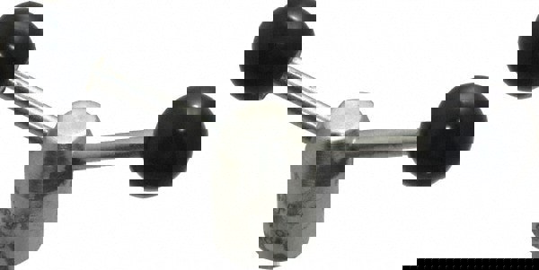 2 Offset Arms, 3/8-16 Inch Hole, Cadmium Plated, Tapped Clamping Handle