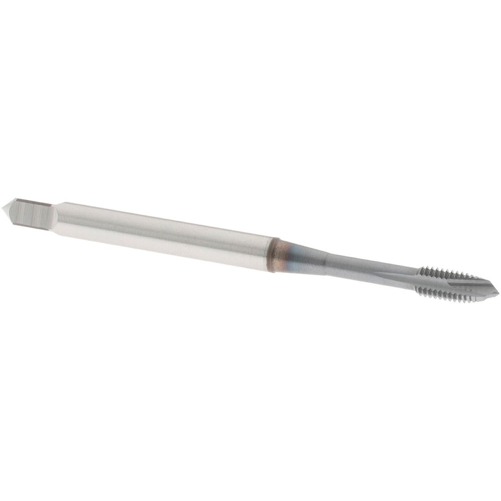 Spiral Point Tap: M3x0.50 Metric Coarse, 3 Flutes, Plug, Vanadium High Speed Steel, TiCN Coated