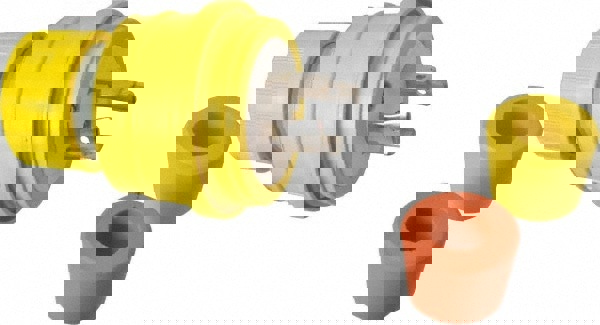 Locking Inlet: Plug, Industrial, L15-30, 250V, Yellow