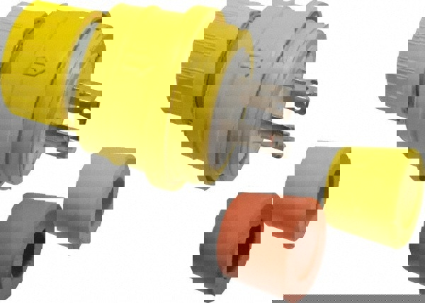 Locking Inlet: Plug, Industrial, L16-30, 480V, Yellow