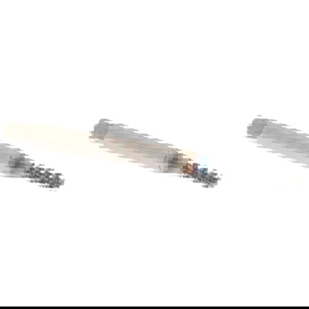 Spiral Flute Tap: #2-56, UNC, 2 Flute, Modified Bottoming Chamfer, 2B Class of Fit, Vanadium High-Speed Steel, TiCN Finish