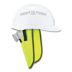 Hard Hat Shade: Polyester, Lime, Use with Hard Hat