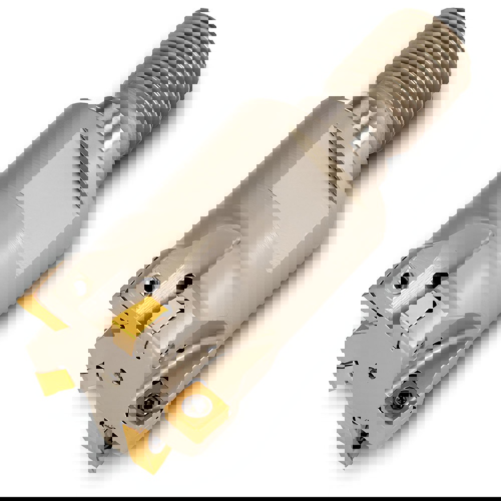 Indexable Square-Shoulder End Mills; Maximum Depth of Cut (mm): 4.57 ; Maximum Depth of Cut (Decimal Inch): 0.1800 ; Cutter Style: 1TJ1C ; Shank Type: Modular ; Insert Holding Method: Screw ; Maximum Ramping Angle: 4.4