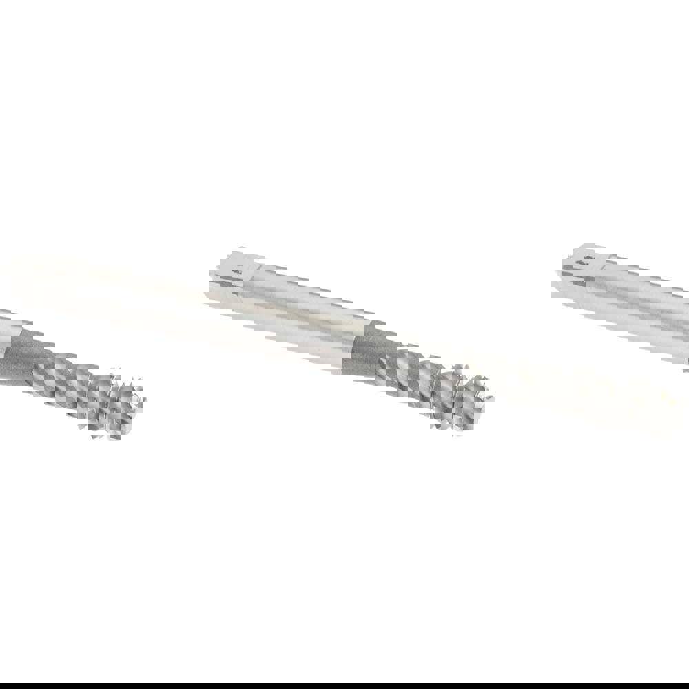 Spiral Flute Tap: #8-32, UNC, 3 Flute, Modified Bottoming Chamfer, 2B Class of Fit, Vanadium High-Speed Steel, Bright/Uncoated Finish