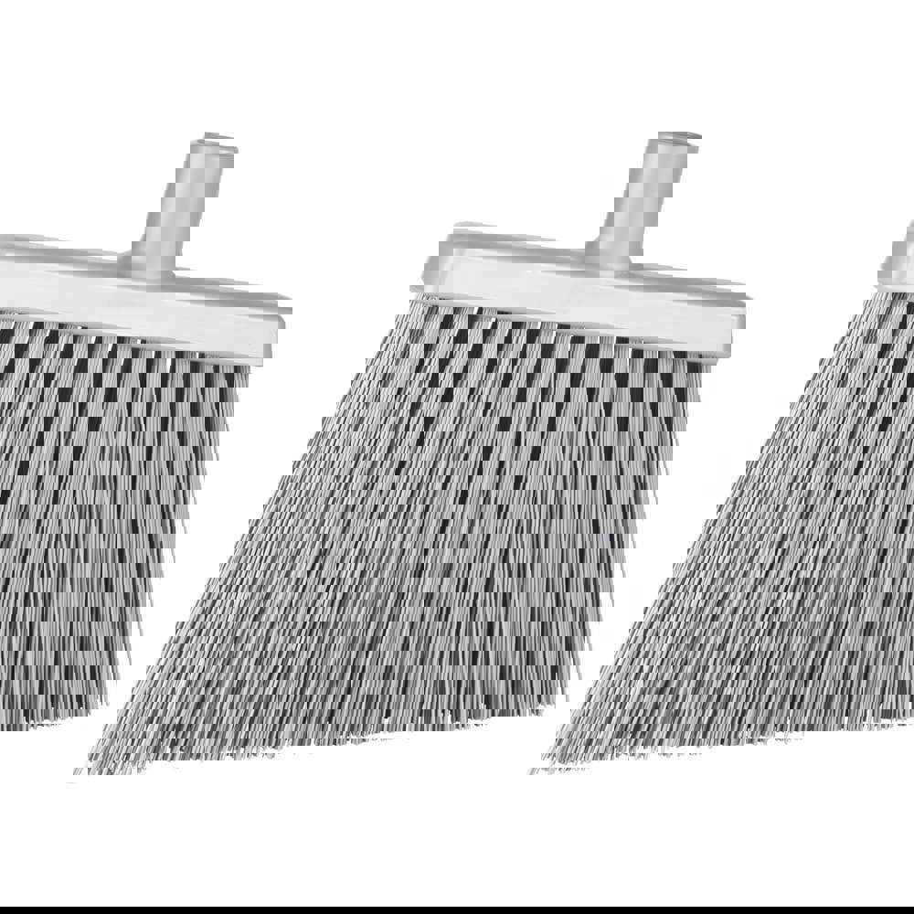 Angled Brooms; Handle Connection Type: Threaded ; Brush Width (Decimal Inch): 11.5 ; Brush Width: 11-1/2 (Inch); Bristle Material: Polyester ; Bristle Length (Inch): 5-1/5 ; Bristle Color: Gray