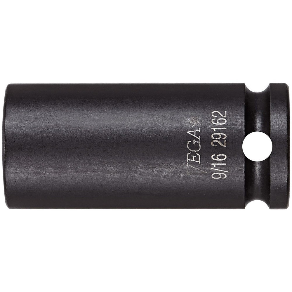 Impact Sockets; Drive Size: 3/8 ; Socket Size (Inch): 9/16 ; Number Of Points: 6 ; Drive Style: Square ; Length Type: Long ; Material: S2 Steel