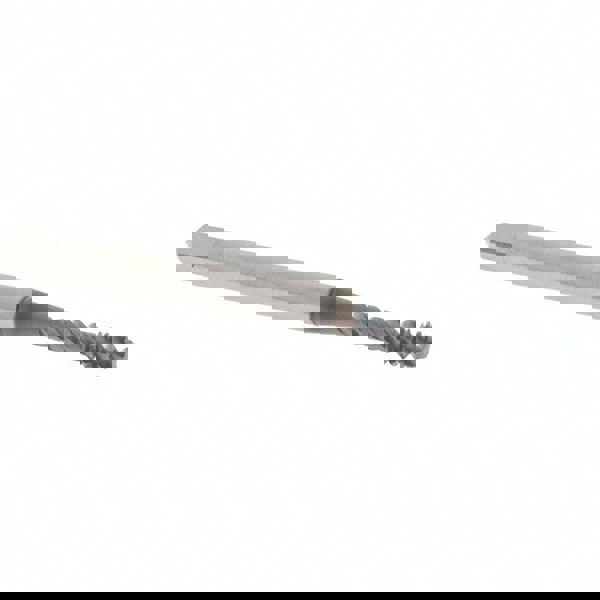 Spiral Flute Tap: #4-40, UNC, 3 Flute, Modified Bottoming Chamfer, 3B Class of Fit, Vanadium High-Speed Steel, TiCN Finish