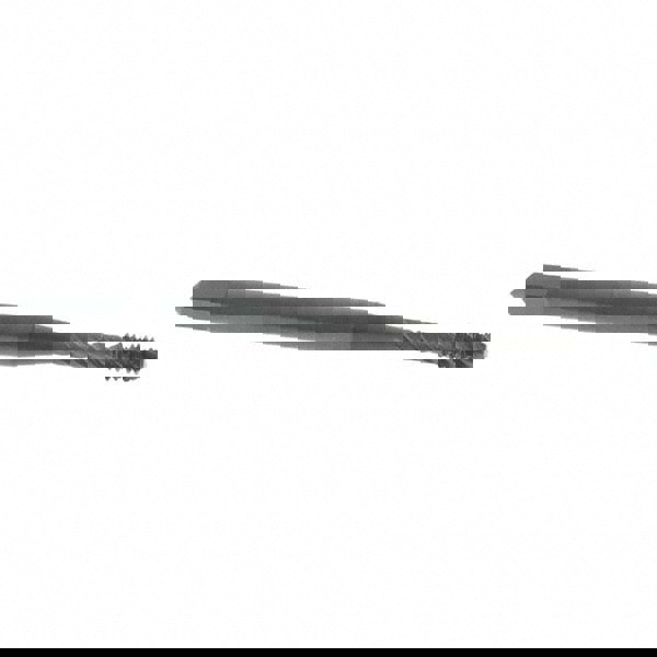 Spiral Flute Tap: #4-48, UNF, 3 Flute, Modified Bottoming Chamfer, 2B Class of Fit, Vanadium High-Speed Steel, Oxide Finish