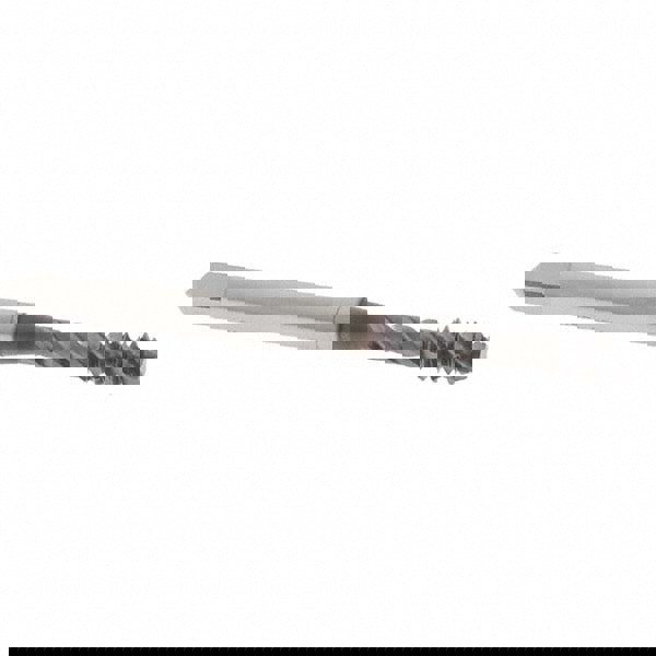 Spiral Flute Tap: #10-24, UNC, 3 Flute, Modified Bottoming Chamfer, 3B Class of Fit, Vanadium High-Speed Steel, TiCN Finish