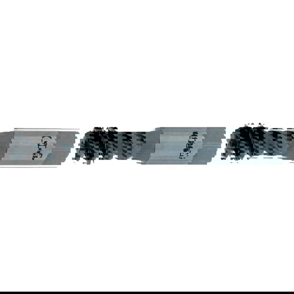 Spiral Flute Tap: #10-32, UNF, 3 Flute, Modified Bottoming Chamfer, 3B Class of Fit, Vanadium High-Speed Steel, Bright/Uncoated Finish