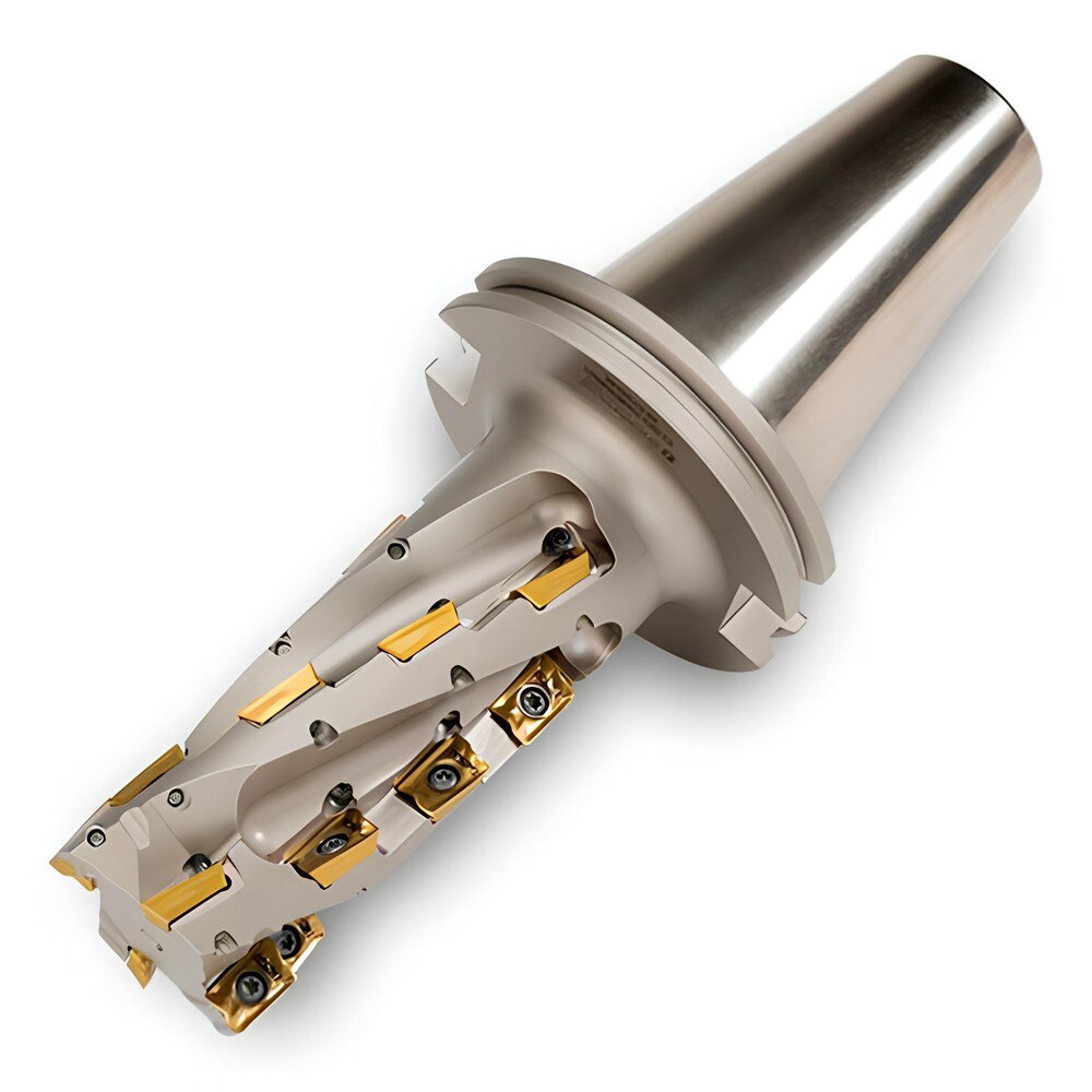 Indexable Square-Shoulder End Mills; Maximum Depth of Cut (mm): 111.76 ; Maximum Depth of Cut (Decimal Inch): 4.4000 ; Cutter Style: 22J5G ; Shank Type: Taper ; Insert Holding Method: Screw ; Maximum Ramping Angle: 4