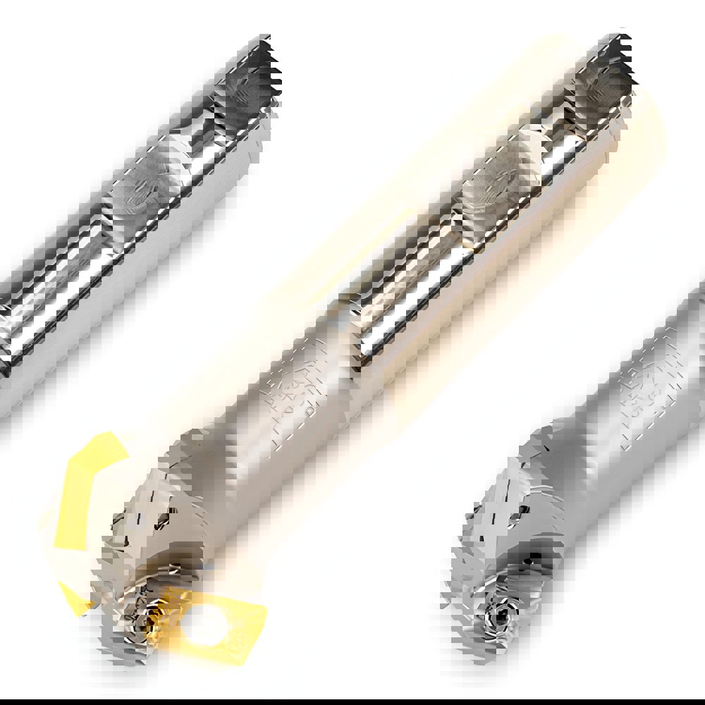 Indexable Chamfer & Angle End Mills; Minimum Cutting Diameter (Inch): 3/4 ; Minimum Cutting Diameter (Decimal Inch): 0.7500 ; Maximum Cutting Diameter (Decimal Inch): 1.5460 ; Lead Angle: 30 ; Maximum Depth of Cut (Decimal Inch): 0.2200