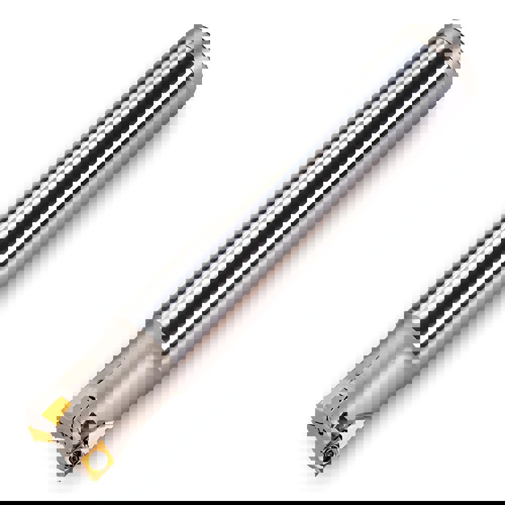 Indexable Square-Shoulder End Mills; Maximum Depth of Cut (Decimal Inch): 0.1400 ; Maximum Depth of Cut (Inch): 9/64 ; Cutter Style: 1TJ1B ; Shank Type: Cylindrical ; Shank Diameter (Decimal Inch): 1.0000 ; Shank Diameter (Inch): 1