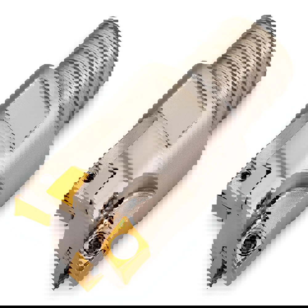 Indexable Square-Shoulder End Mills; Maximum Depth of Cut (Decimal Inch): 0.1400 ; Maximum Depth of Cut (Inch): 9/64 ; Cutter Style: 1TJ1B ; Shank Type: Modular ; Insert Holding Method: Screw ; Maximum Ramping Angle: 0