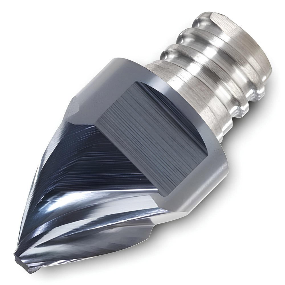 Corner Radius & Corner Chamfer End Mill Heads; Mill Diameter (mm): 10.00 ; Chamfer Width (mm): 5.000 ; Chamfer Angle: 60.000 ; Length of Cut (mm): 7.3000 ; Number Of Flutes: 4 ; Overall Length (mm): 13.0000