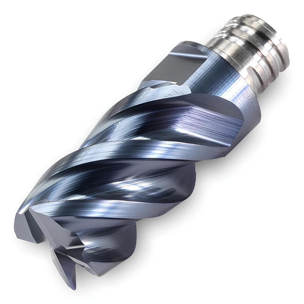 Corner Radius & Corner Chamfer End Mill Heads; Number Of Flutes: 4 ; Coating/Finish: TiAlN ; End Mill Material: Carbide ; Overall Length (Decimal Inch): 1.0630 ; Mill Diameter (Decimal Inch): 0.5000 ; Corner Radius (Decimal Inch): 0.0150