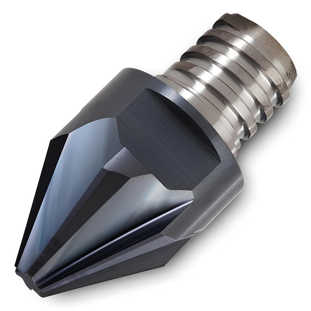 Corner Radius & Corner Chamfer End Mill Heads; Mill Diameter (mm): 16.00 ; Chamfer Width (mm): 8.000 ; Chamfer Angle: 60.000 ; Length of Cut (mm): 10.0000 ; Number Of Flutes: 6 ; Overall Length (mm): 20.5000