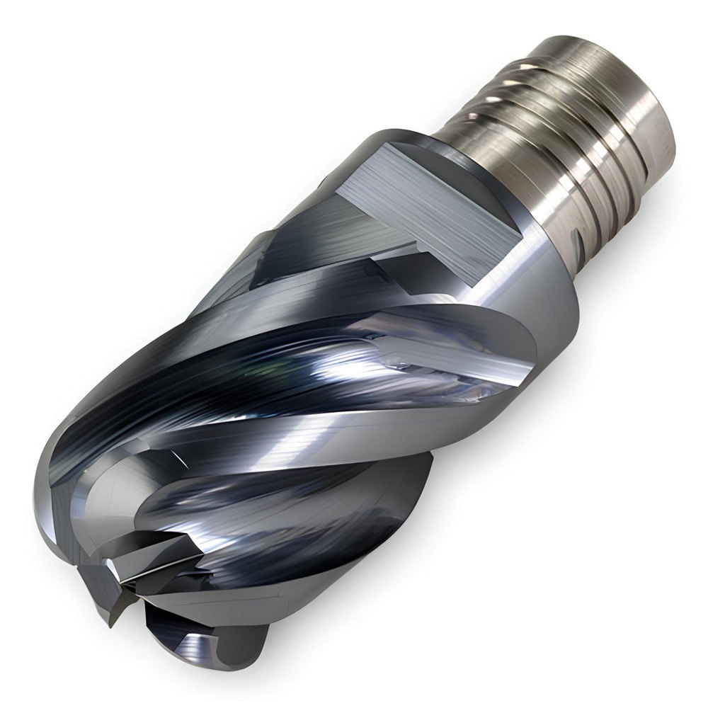 Corner Radius & Corner Chamfer End Mill Heads; Number Of Flutes: 5 ; Coating/Finish: TiAlN ; End Mill Material: Carbide ; Overall Length (Decimal Inch): 2.1650 ; Mill Diameter (Decimal Inch): 1.2500 ; Corner Radius (Decimal Inch): 0.3750