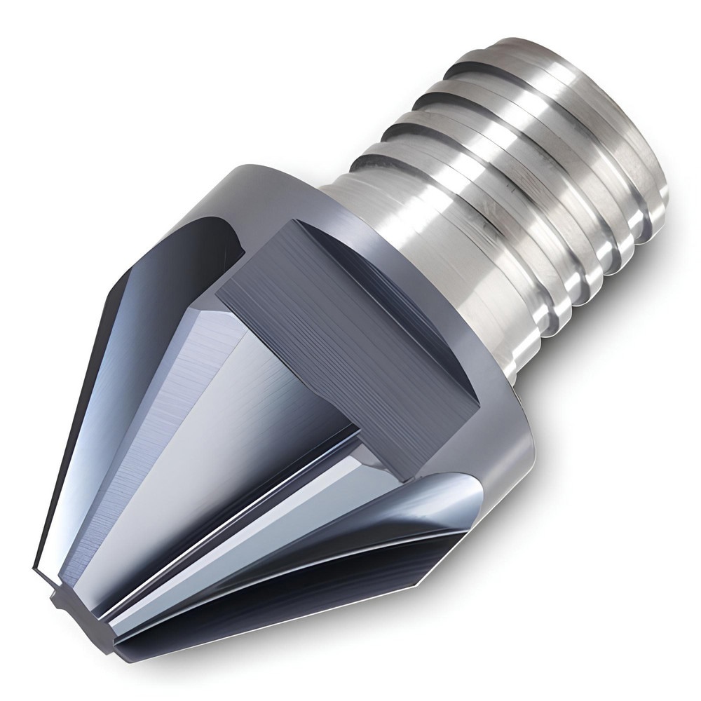 Corner Radius & Corner Chamfer End Mill Heads; Mill Diameter (mm): 25.00 ; Chamfer Width (mm): 12.500 ; Chamfer Angle: 60.000 ; Length of Cut (mm): 14.0000 ; Number Of Flutes: 6 ; Overall Length (mm): 25.0000