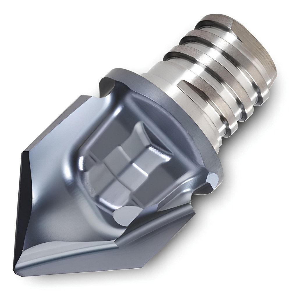 Corner Radius & Corner Chamfer End Mill Heads; Chamfer Width (Decimal Inch): 0.375 ; Chamfer Angle: 40.000 ; Number Of Flutes: 2 ; Coating/Finish: TiAlN ; End Mill Material: Carbide ; Overall Length (Decimal Inch): 0.9720