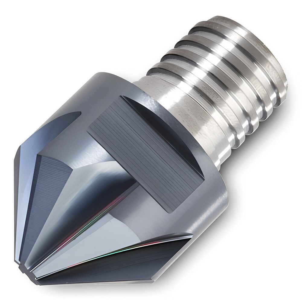 Corner Radius & Corner Chamfer End Mill Heads; Mill Diameter (mm): 25.00 ; Chamfer Width (mm): 12.500 ; Chamfer Angle: 45.000 ; Length of Cut (mm): 10.0000 ; Number Of Flutes: 6 ; Overall Length (mm): 25.0000