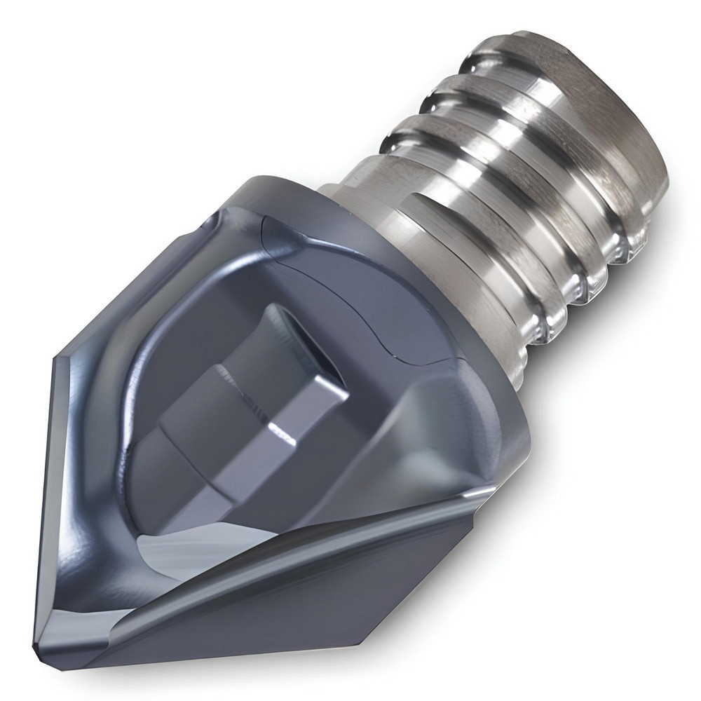 Corner Radius & Corner Chamfer End Mill Heads; Chamfer Width (Decimal Inch): 0.313 ; Chamfer Angle: 40.000 ; Number Of Flutes: 2 ; Coating/Finish: TiAlN ; End Mill Material: Carbide ; Overall Length (Decimal Inch): 0.7400