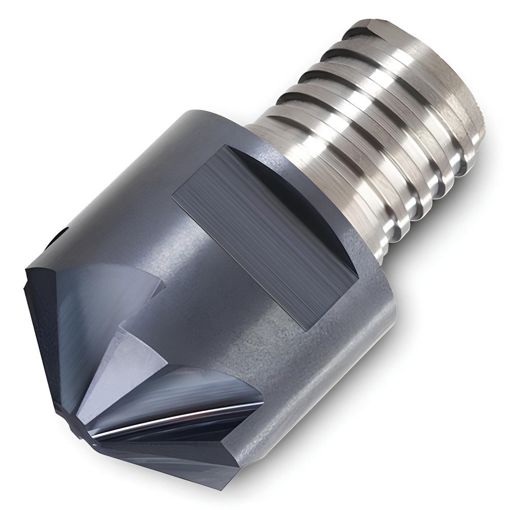 Corner Radius & Corner Chamfer End Mill Heads; Mill Diameter (mm): 25.00 ; Chamfer Width (mm): 12.500 ; Chamfer Angle: 30.000 ; Length of Cut (mm): 5.4000 ; Number Of Flutes: 6 ; Overall Length (mm): 25.0000