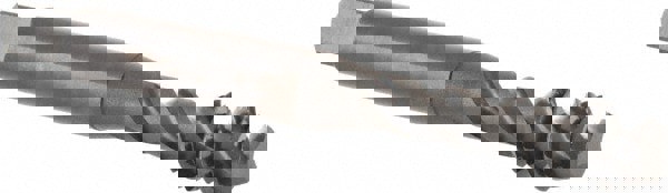 Spiral Flute Tap: 1/4-20, UNC, 3 Flute, Modified Bottoming Chamfer, 3B Class of Fit, Vanadium High-Speed Steel, Oxide Finish