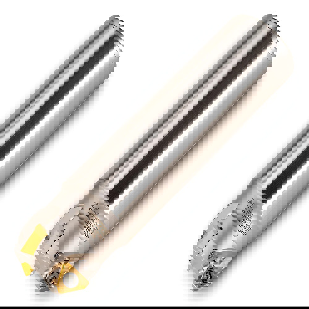 Indexable Chamfer & Angle End Mills; Minimum Cutting Diameter (Inch): 3/4 ; Minimum Cutting Diameter (Decimal Inch): 0.7500 ; Maximum Cutting Diameter (Decimal Inch): 1.0420 ; Lead Angle: 60 ; Maximum Depth of Cut (Decimal Inch): 0.2270