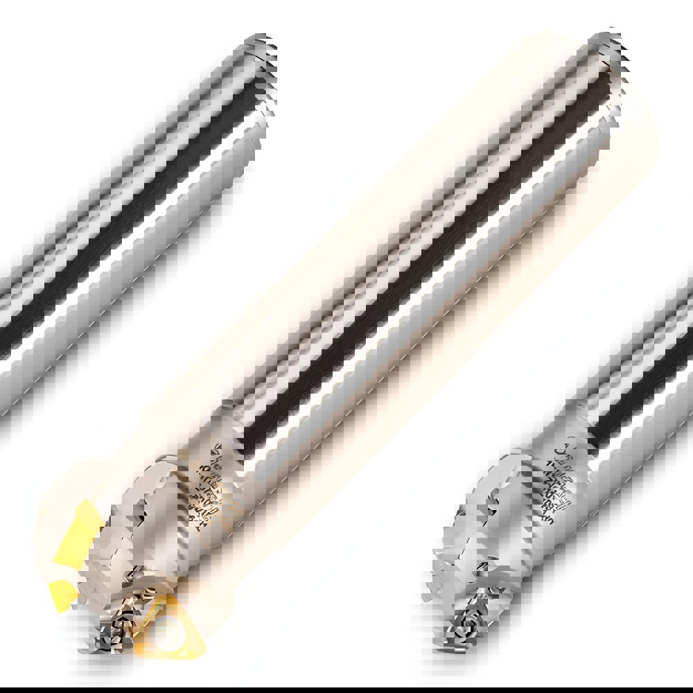 Indexable Chamfer & Angle End Mills; Minimum Cutting Diameter (Inch): 3/4 ; Minimum Cutting Diameter (Decimal Inch): 0.7500 ; Maximum Cutting Diameter (Decimal Inch): 1.1840 ; Lead Angle: 45 ; Maximum Depth of Cut (Decimal Inch): 0.1800