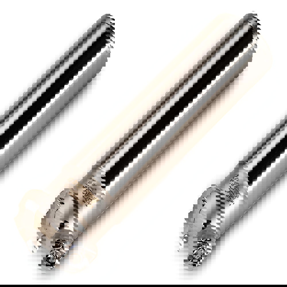 Indexable Chamfer & Angle End Mills; Minimum Cutting Diameter (Inch): 3/4 ; Minimum Cutting Diameter (Decimal Inch): 0.7500 ; Maximum Cutting Diameter (Decimal Inch): 1.2970 ; Lead Angle: 30 ; Maximum Depth of Cut (Decimal Inch): 0.1250